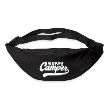 Campingspruch Happy Camper - Gürteltasche - Schwarz - Vorne