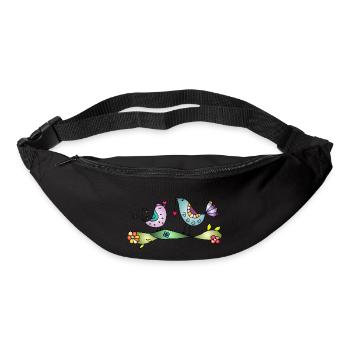 Oiseaux - Sac banane - noir - Devant