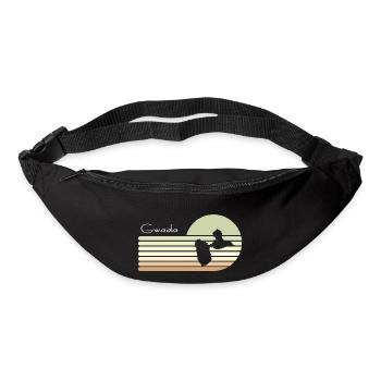 Beautiful gift idea map of guadeloupe 971 gwada - Bum bag - black - Front