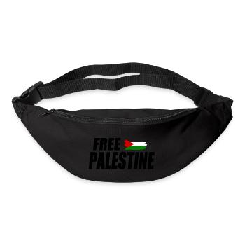 Free palestine - Sac banane - noir - Devant