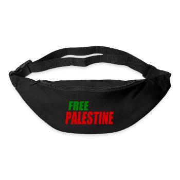 Free palestine - Sac banane - noir - Devant