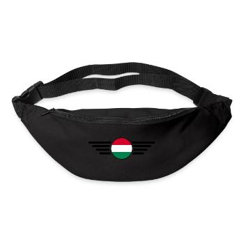 Ungarn Stil Design T-Shirt - Gürteltasche - Schwarz - Vorne