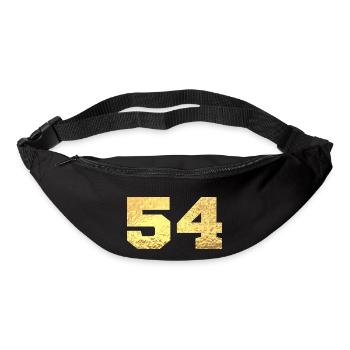 Nummer 54 Gold Glitter - 54. Jahrestag - Gürteltasche - Schwarz - Vorne