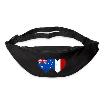 Australien Frankreich Flagge Herz used - Gürteltasche - Schwarz - Vorne