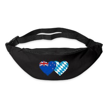 Drapeau de la Nouvelle-Zélande Bavaria Coeur utilisé - Sac banane - noir - Devant