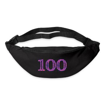 100. 100 YEARS. 100th ANNIVERSARY. BIRTHDAY 100 - Bum bag - black - Front