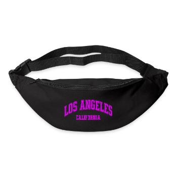 Los Angeles Californie Lettering Pink - Sac banane - noir - Devant