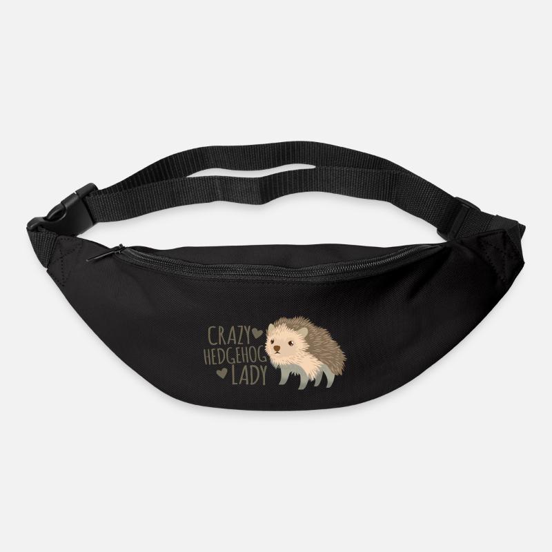 crazy hedgehog lady - Bum bag - black