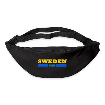 Drapeau suède - Sac banane - noir - Devant