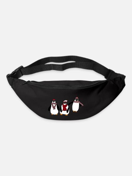 Pingouins - Sac banane - noir