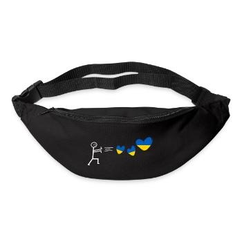 ukraine love kiew krim flagge herz valentin ukrain - Gürteltasche - Schwarz - Vorne