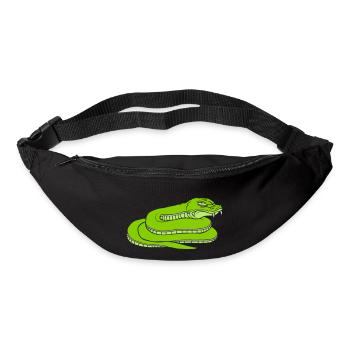 Design dangerous evil snake - Bum bag - black - Front