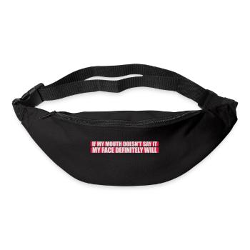 my face definitely will - Gürteltasche - Schwarz - Vorne
