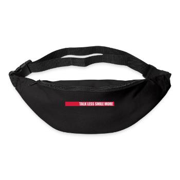 parler moins sourire plus - Sac banane - noir - Devant