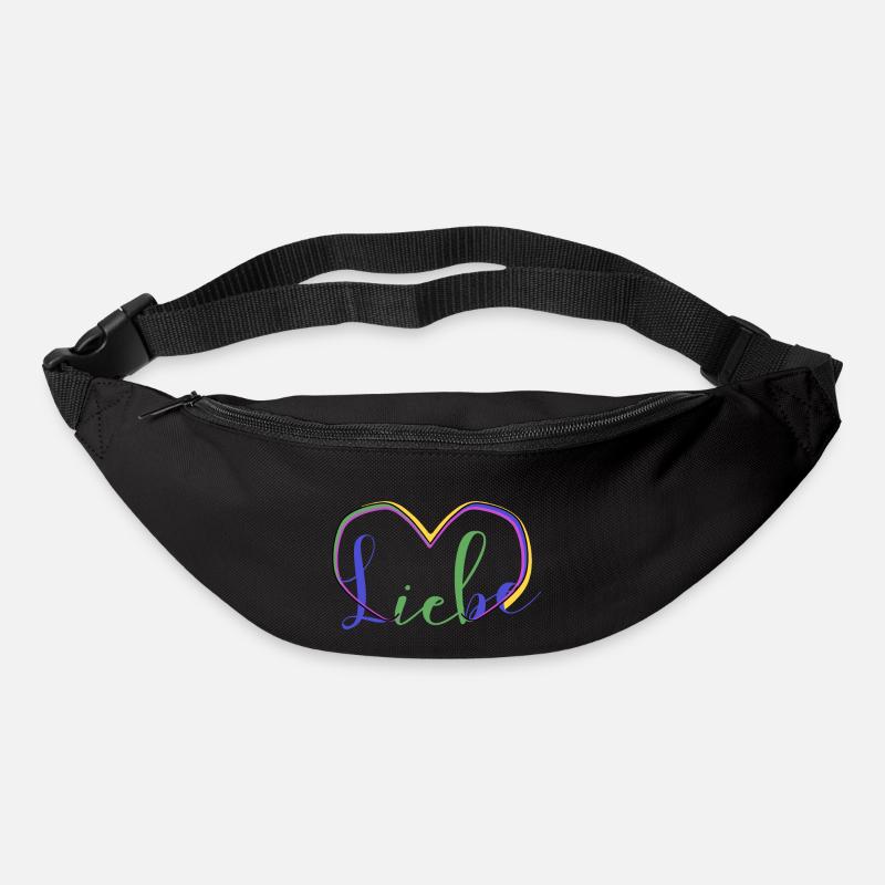 Liebe - Gürteltasche - Schwarz