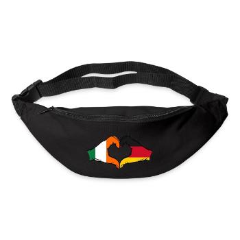 Irlande Allemagne Drapeau Aiguilles Forme De Coeur - Sac banane - noir - Devant