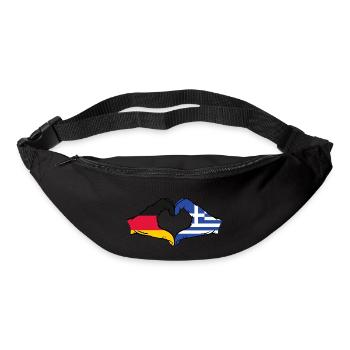 Germany Greece Flag Hands Heart Shape - Bum bag - black - Front