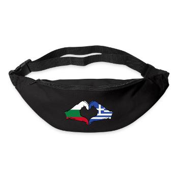 Bulgaria Greece Flag Hands Heart Shape - Bum bag - black - Front