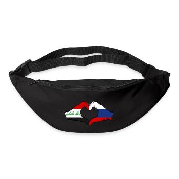 Iraq Russia Flag Hands Heart Shape - Bum bag - black - Front