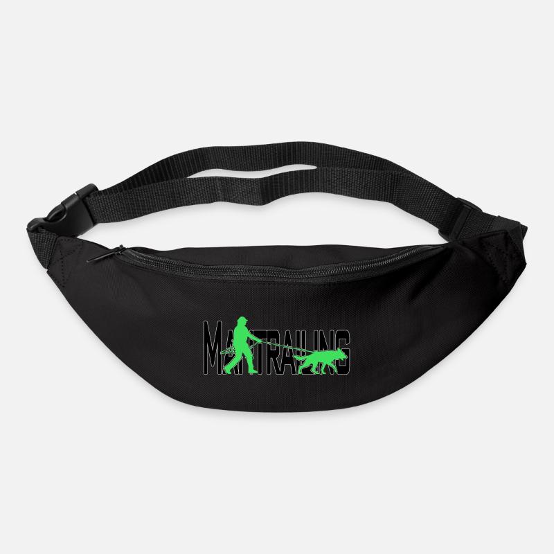 Mantrailing noir / vert - Sac banane - noir
