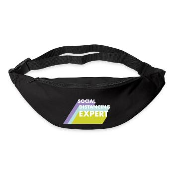 Social distancing expert - Bum bag - black - Front