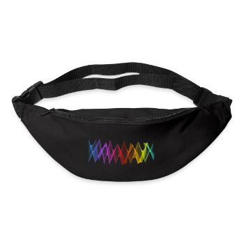 Abstract Lines Design 04 - Bum bag - black - Front