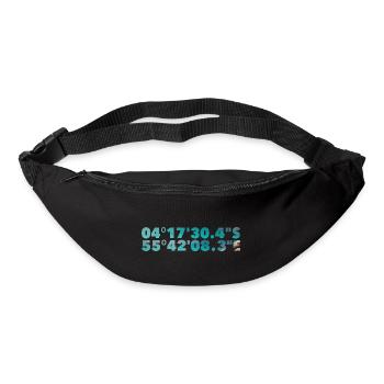 Motive: Coordinates of the dream beach Anse Lazio - Bum bag - black - Front