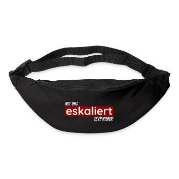 Mit uns eskaliert es eh wieder - Gürteltasche - Schwarz - Vorne