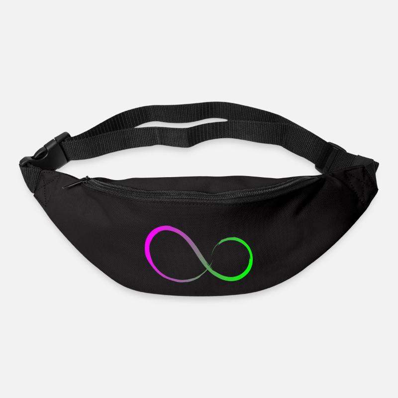 Unendlichkeitszeichen Unendlichkeit Symbol Design - Gürteltasche - Schwarz