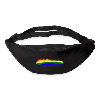 Color Stroke Colorful Rainbow LGBTQ Censorship Symbol - Bum bag - black - Front