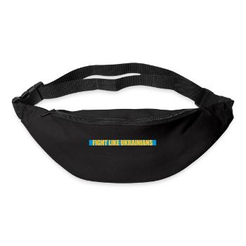 fight like ukrainians quote - Bum bag - black - Front