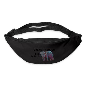 Break through the walls / Free yourself - Bum bag - black - Front