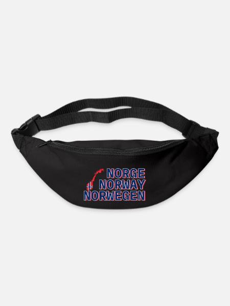 Norway with 3 lettering in 3 languages - Bum bag - black