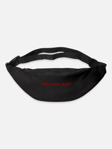 Alles wird gut,positiv,aufheiternd,gute laune, - Gürteltasche - Schwarz