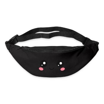 Happy Kawaii Eyes, Manga Face, Anime, Comics - Bum bag - black - Front