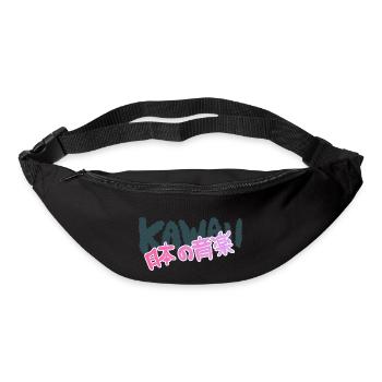 Texte kawaii - Sac banane - noir - Devant