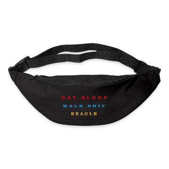Eat, Sleep, Walk, Shit, Beagle - Bum bag - black - Front