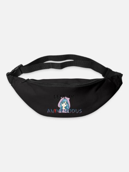 Lebe im Animemodus, Spruch - Gürteltasche - Schwarz