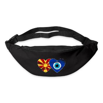 Drapeau Nazarpearl de Macédoine utilisé - Sac banane - noir - Devant