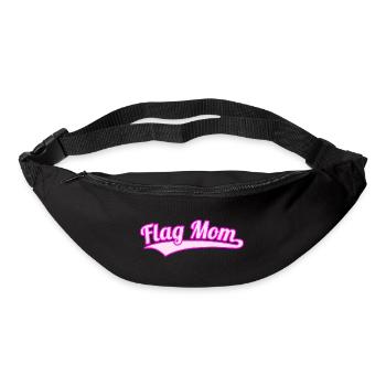 Flag Mom Américain Flag Football Maman Femmes - Sac banane - noir - Devant