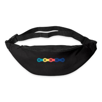 Bunte Fahrradketten - Gürteltasche - Schwarz - Vorne