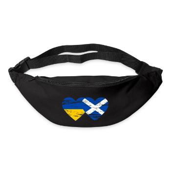 Ukraine Scotland Flag Heart Used - Bum bag - black - Front