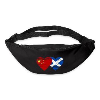 Scotland China Flag Heart Used - Bum bag - black - Front