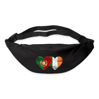 Portugal Irlande Drapeau utilisé - Sac banane - noir - Devant