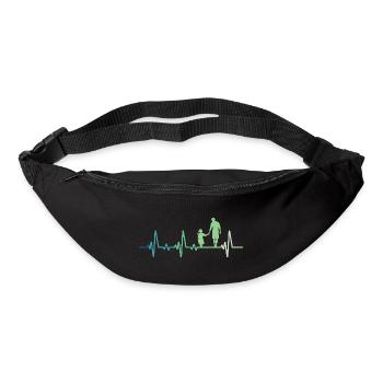 Father and daughter heartbeat dad and daughter - Bum bag - black - Front