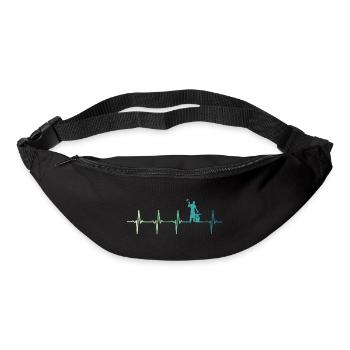 blacksmith hammer heartbeat metalworker - Bum bag - black - Front