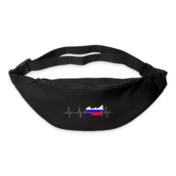 Russland heartbeat - Gürteltasche - Schwarz - Vorne