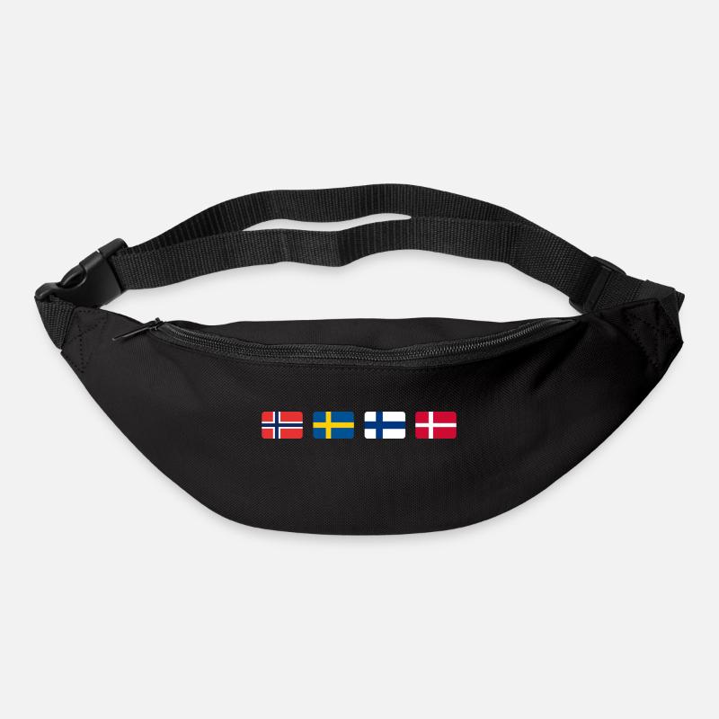 SCANDINAVIAN FLAGS - Gürteltasche - Schwarz