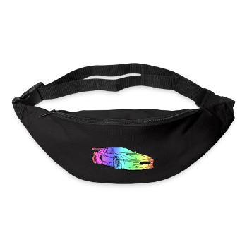 cool car colourful - Gürteltasche - Schwarz - Vorne