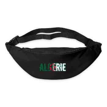 logo_flag_grunge_algerie_2 - Sac banane - noir - Devant